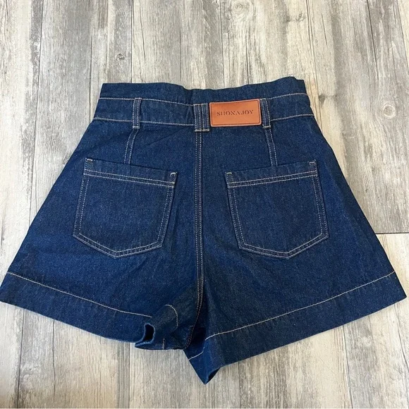 Shona Joy Rita High Waisted Flare Short and Rita Pullover Top Denim Indigo - Picture 13 of 15